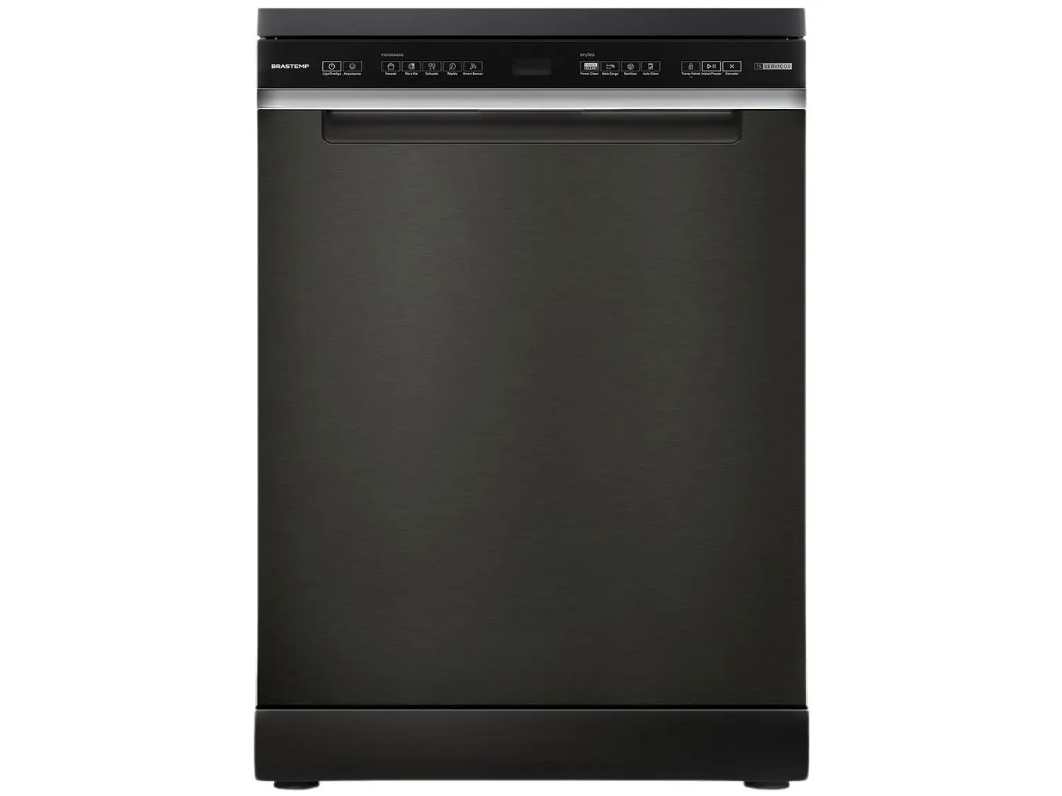 Lava-Louças Brastemp Eclipse Collection Black Stainless com 15 Serviços, 0
